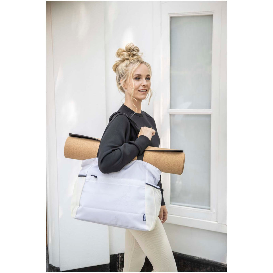 Tote bag per lo yoga in materiale riciclato certificato GRS da 18 litri Nomad personalizzato con logo - Pubblienne