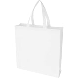 Tote bag a soffietto in tessuto non tessuto riciclato certificato GRS da 12 litri EcoSeal personalizzato con logo - Pubblienne