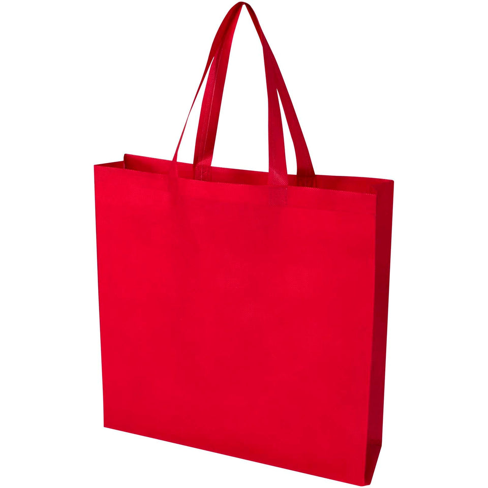 Tote bag a soffietto in tessuto non tessuto riciclato certificato GRS da 12 litri EcoSeal personalizzato con logo - Pubblienne