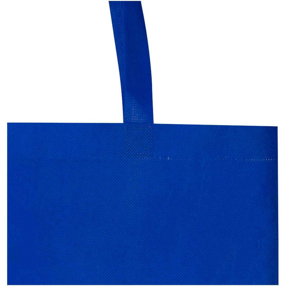 Tote bag a soffietto in tessuto non tessuto riciclato certificato GRS da 12 litri EcoSeal personalizzato con logo - Pubblienne