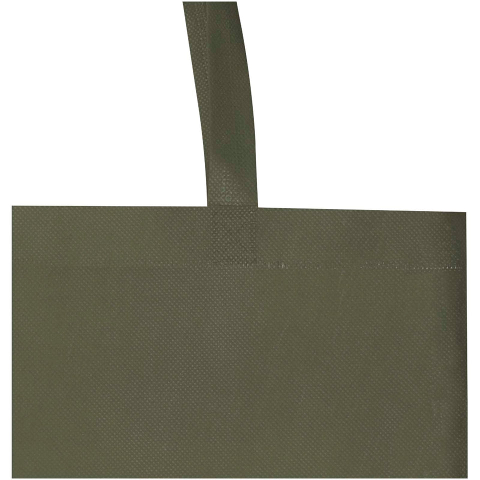 Tote bag a soffietto in tessuto non tessuto riciclato certificato GRS da 12 litri EcoSeal personalizzato con logo - Pubblienne