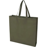 Tote bag a soffietto in tessuto non tessuto riciclato certificato GRS da 12 litri EcoSeal personalizzato con logo - Pubblienne