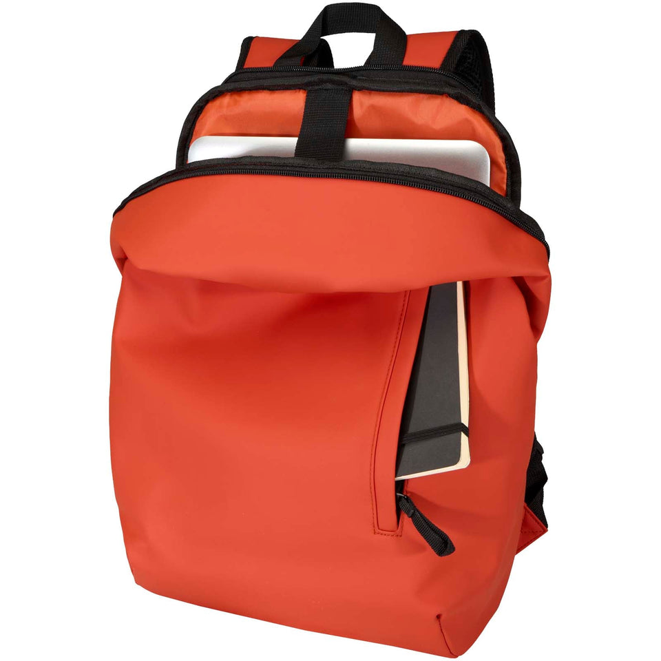 Zaino antifurto per portatile da 15" in materiale riciclato certificato GRS Resi Plus - 18L personalizzato con logo - Pubblienne