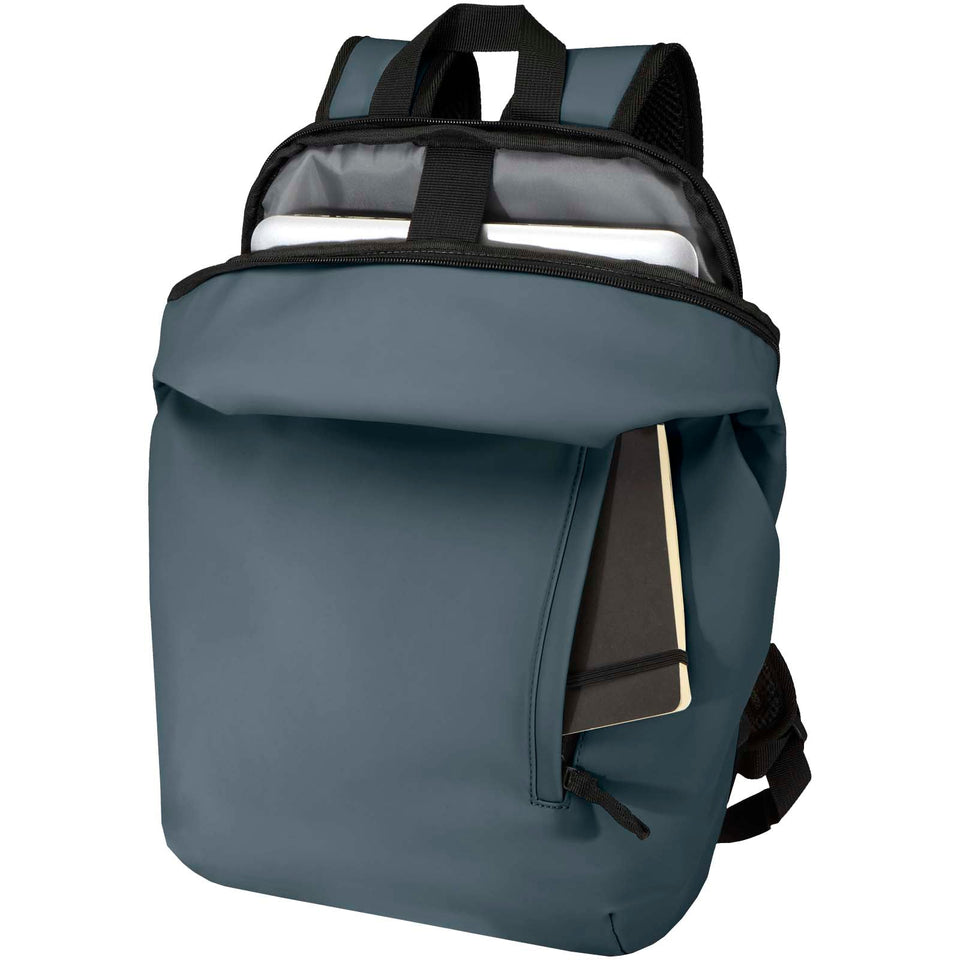 Zaino antifurto per portatile da 15" in materiale riciclato certificato GRS Resi Plus - 18L personalizzato con logo - Pubblienne