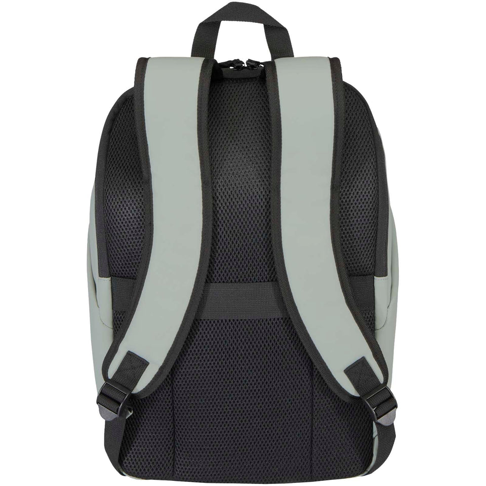 Zaino antifurto per portatile da 15" in materiale riciclato certificato GRS Resi Plus - 18L personalizzato con logo - Pubblienne