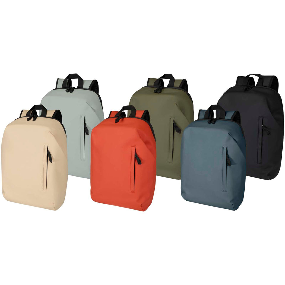 Zaino antifurto per portatile da 15" in materiale riciclato certificato GRS Resi Plus - 18L personalizzato con logo - Pubblienne