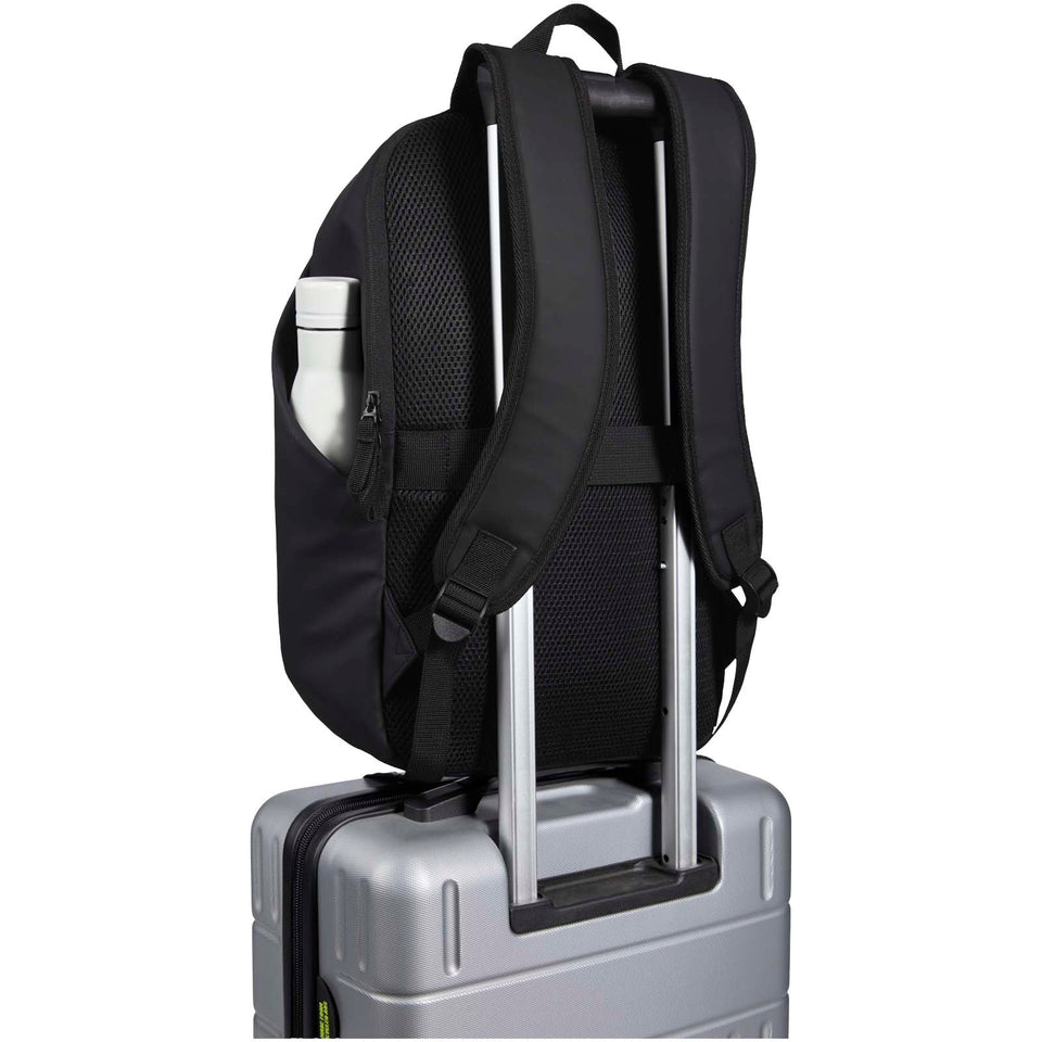 Zaino antifurto per portatile da 15" in materiale riciclato certificato GRS Resi Plus - 18L personalizzato con logo - Pubblienne