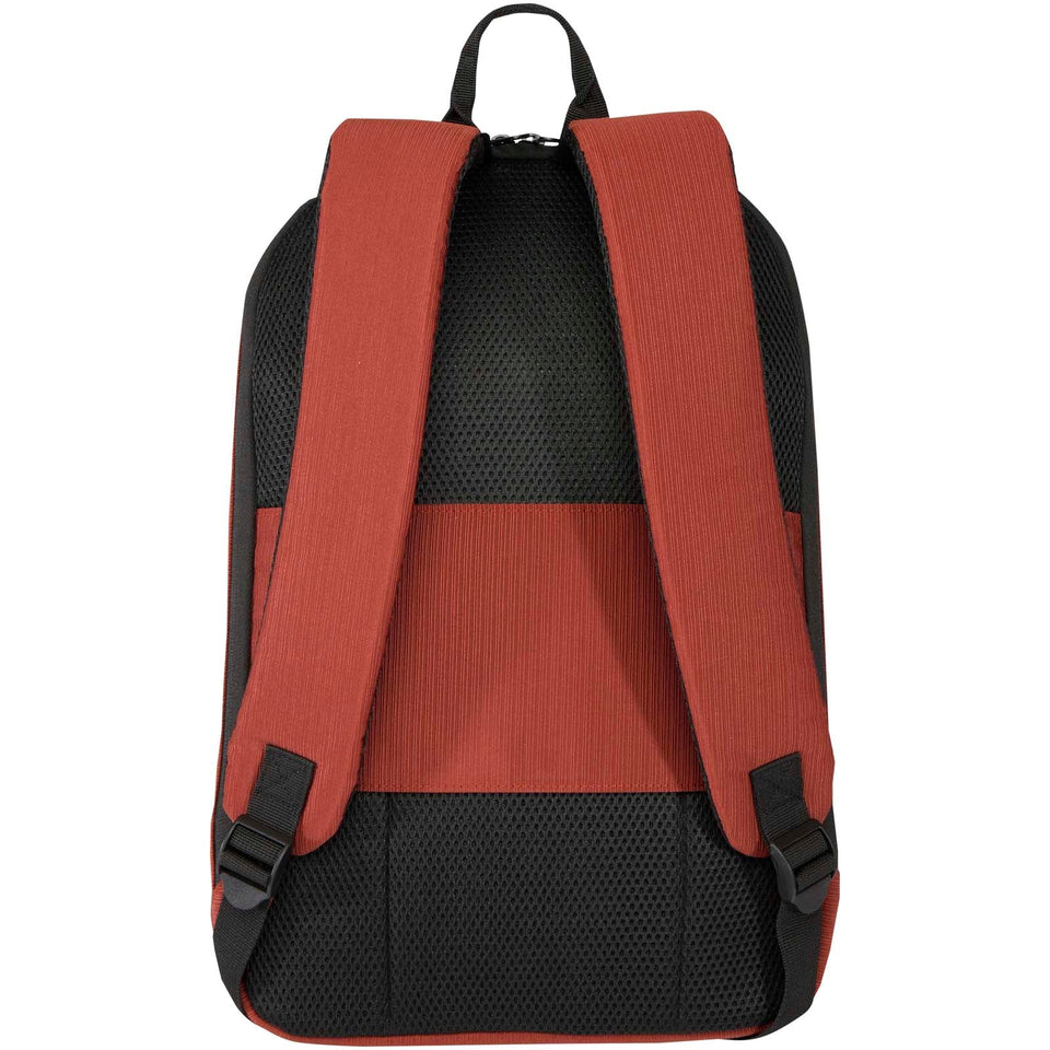 Zaino antifurto per portatile da 15" in materiale riciclato certificato GRS Luma - 10L personalizzato con logo - Pubblienne