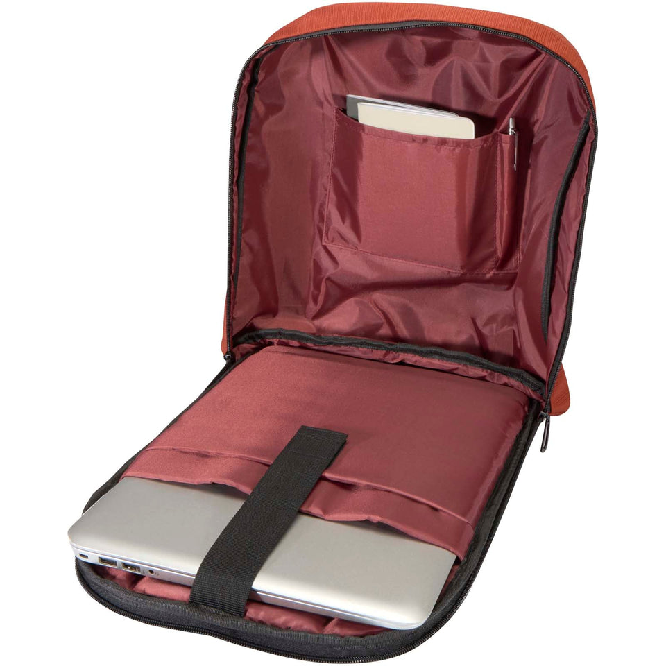 Zaino antifurto per portatile da 15" in materiale riciclato certificato GRS Luma - 10L personalizzato con logo - Pubblienne