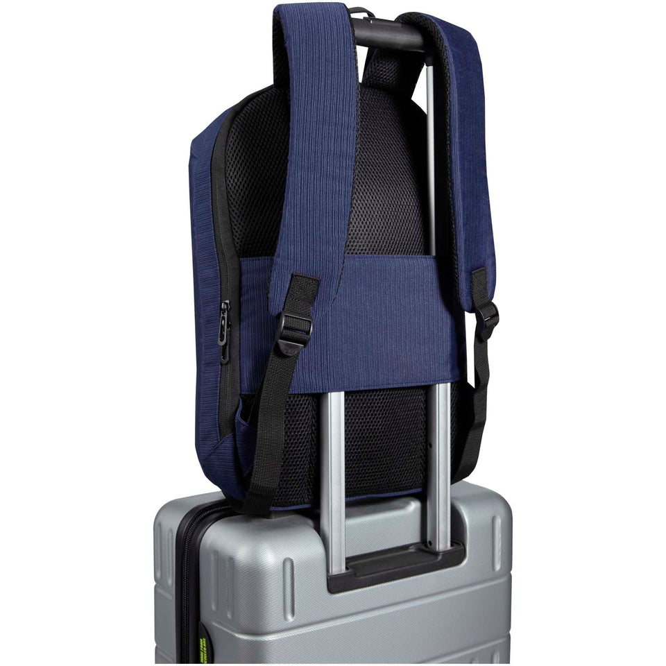 Zaino antifurto per portatile da 15" in materiale riciclato certificato GRS Luma - 10L personalizzato con logo - Pubblienne