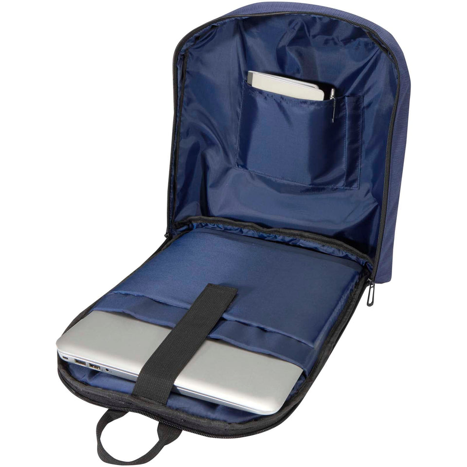 Zaino antifurto per portatile da 15" in materiale riciclato certificato GRS Luma - 10L personalizzato con logo - Pubblienne