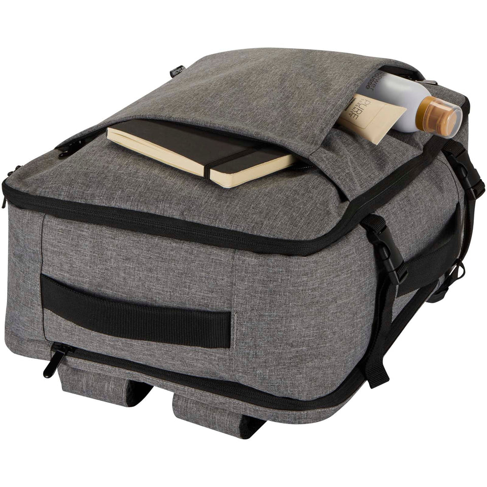Zaino per portatile da 17" con ruote in materiale riciclato certificato GRS Libra - 15L personalizzato con logo - Pubblienne
