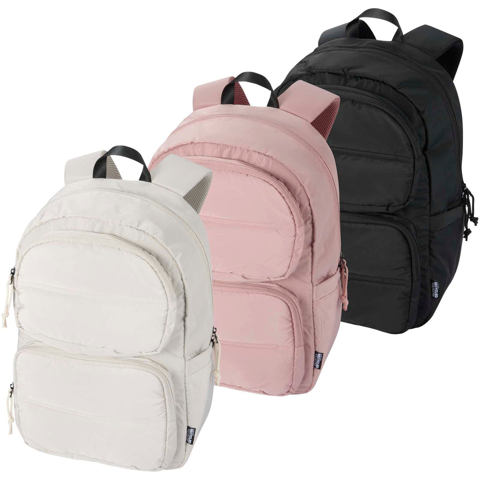 Zaino per portatile da 15,6" in materiale riciclato certificato GRS da Puffer - 18L personalizzato con logo - Pubblienne