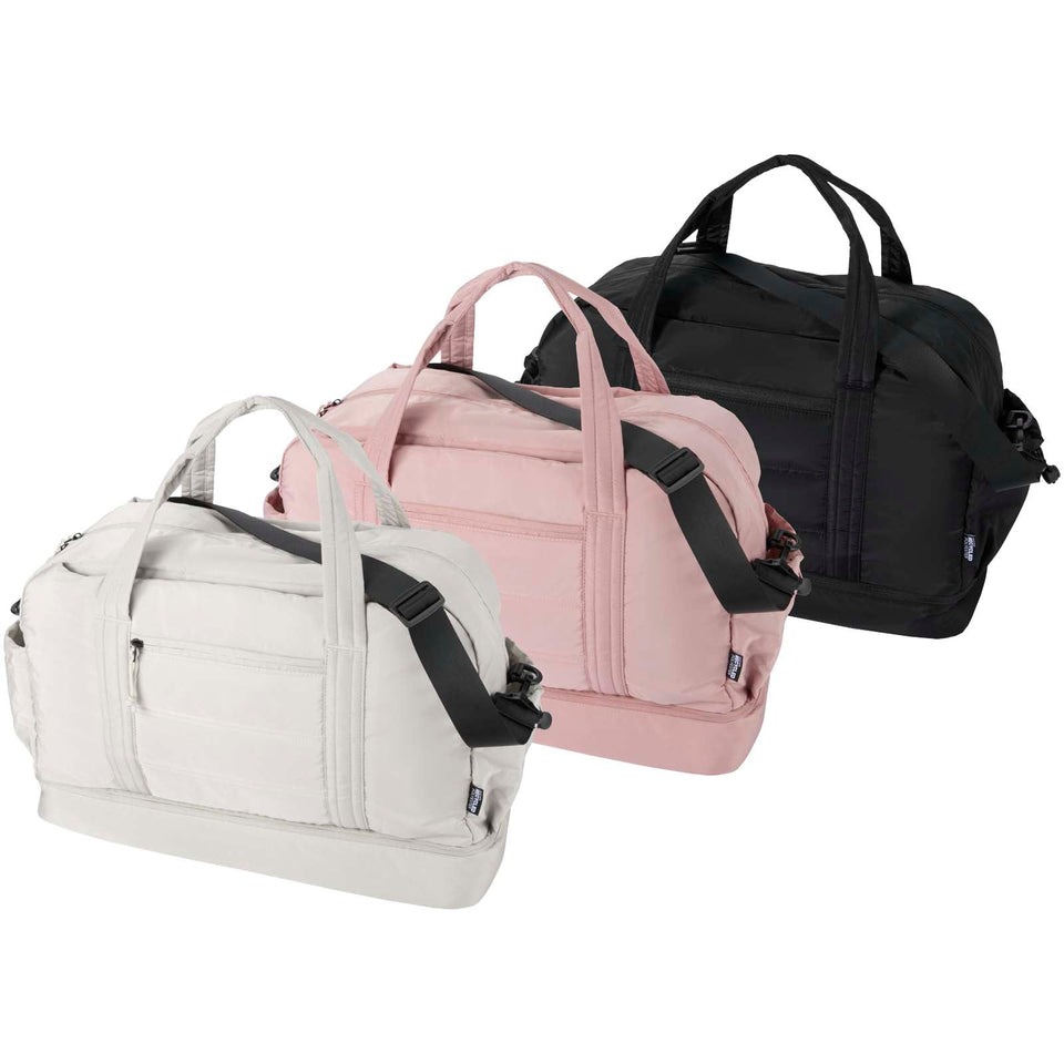 Borsone con fondo isolato in materiale riciclato certificato GRS Puffer - 30L personalizzato con logo - Pubblienne
