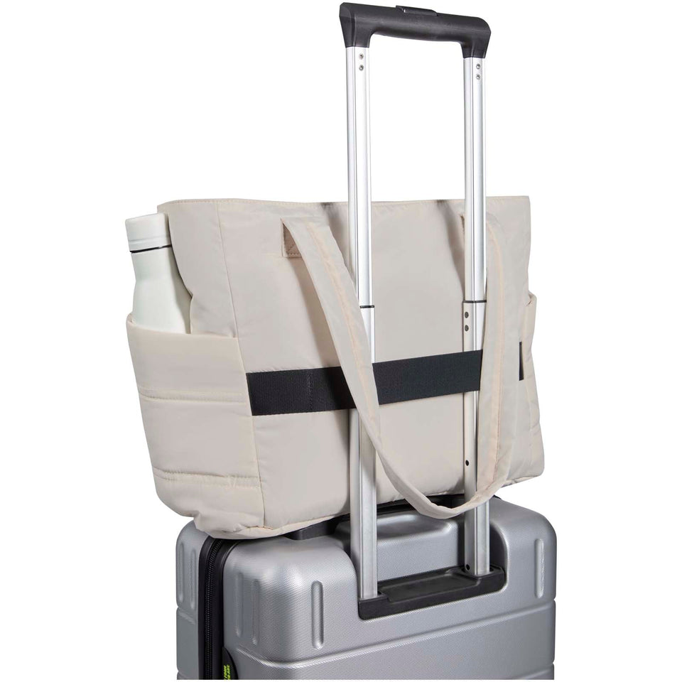 Tote bag per portatile da 15,6" in materiale riciclato certificato GRS Puffer - 18L personalizzato con logo - Pubblienne