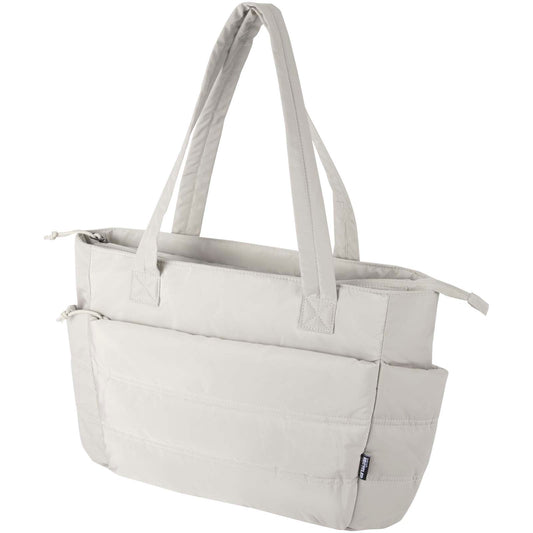 Tote bag per portatile da 15,6" in materiale riciclato certificato GRS Puffer - 18L personalizzato con logo - Pubblienne