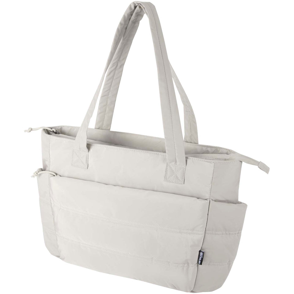 Tote bag per portatile da 15,6" in materiale riciclato certificato GRS Puffer - 18L personalizzato con logo - Pubblienne