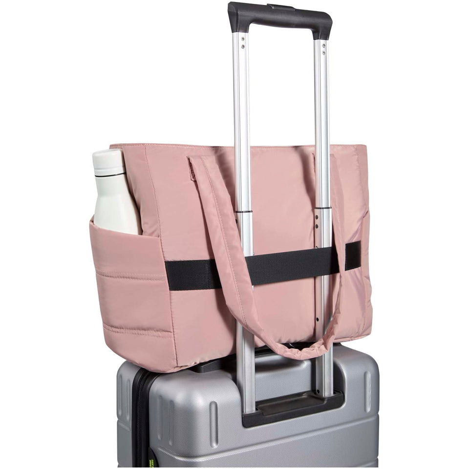 Tote bag per portatile da 15,6" in materiale riciclato certificato GRS Puffer - 18L personalizzato con logo - Pubblienne
