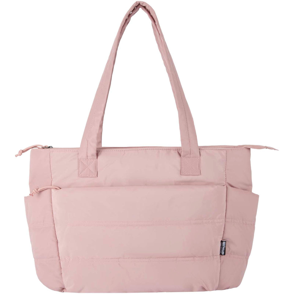 Tote bag per portatile da 15,6" in materiale riciclato certificato GRS Puffer - 18L personalizzato con logo - Pubblienne