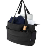 Tote bag per portatile da 15,6" in materiale riciclato certificato GRS Puffer - 18L personalizzato con logo - Pubblienne