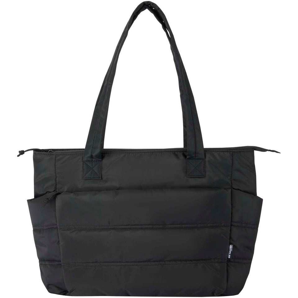 Tote bag per portatile da 15,6" in materiale riciclato certificato GRS Puffer - 18L personalizzato con logo - Pubblienne