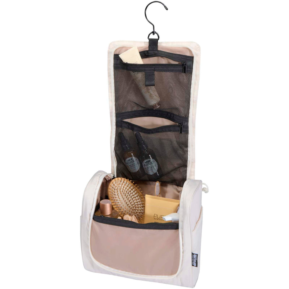 Beauty case da appendere in materiale riciclato certificato GRS Puffer - 8L personalizzato con logo - Pubblienne