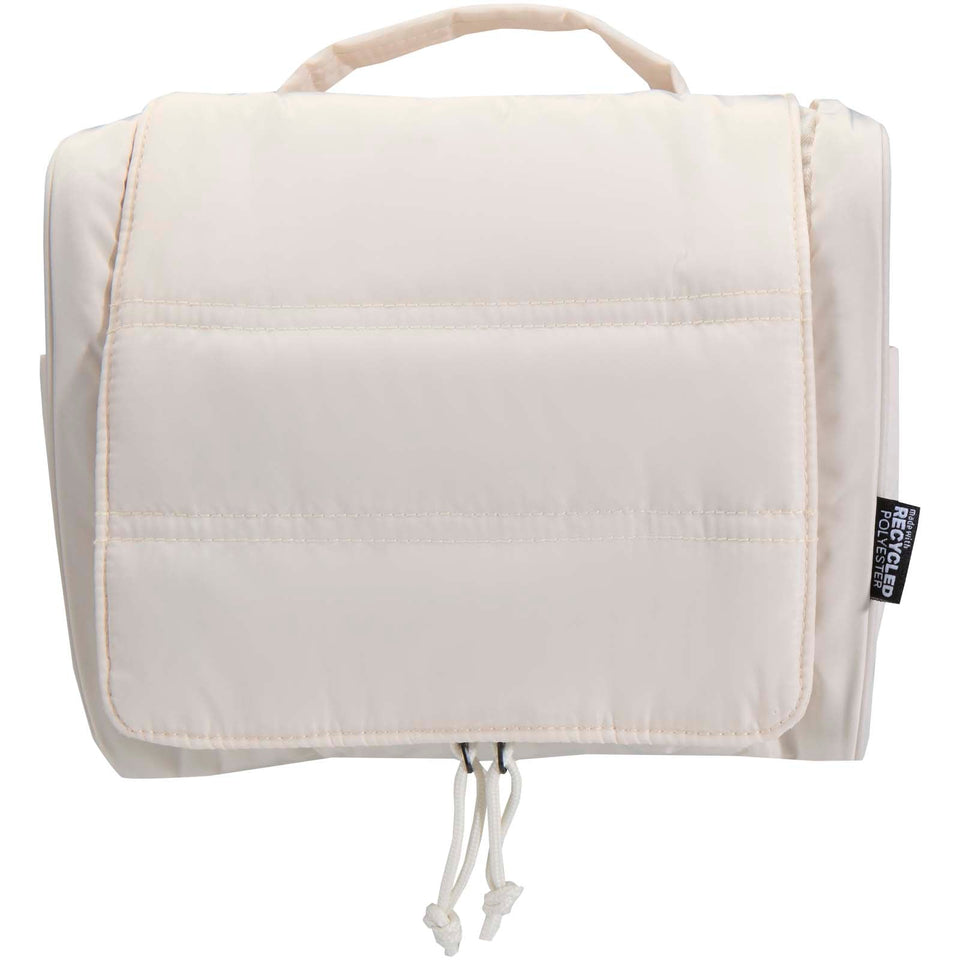 Beauty case da appendere in materiale riciclato certificato GRS Puffer - 8L personalizzato con logo - Pubblienne
