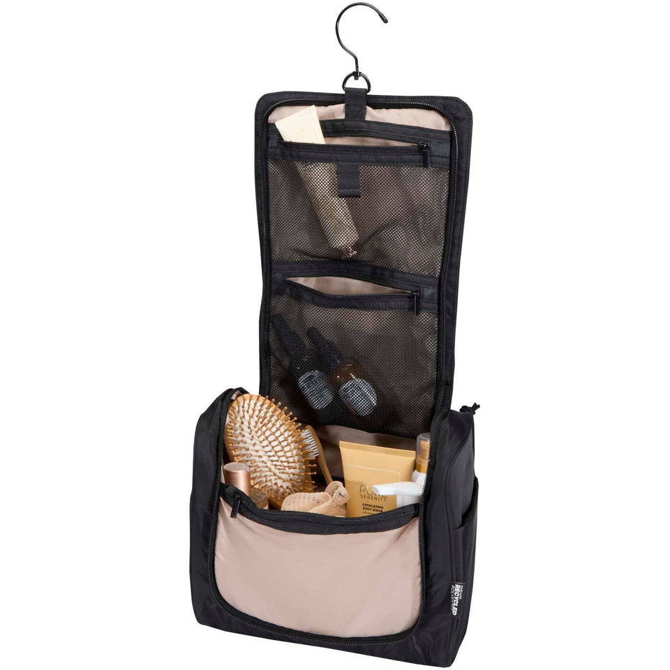 Beauty case da appendere in materiale riciclato certificato GRS Puffer - 8L personalizzato con logo - Pubblienne