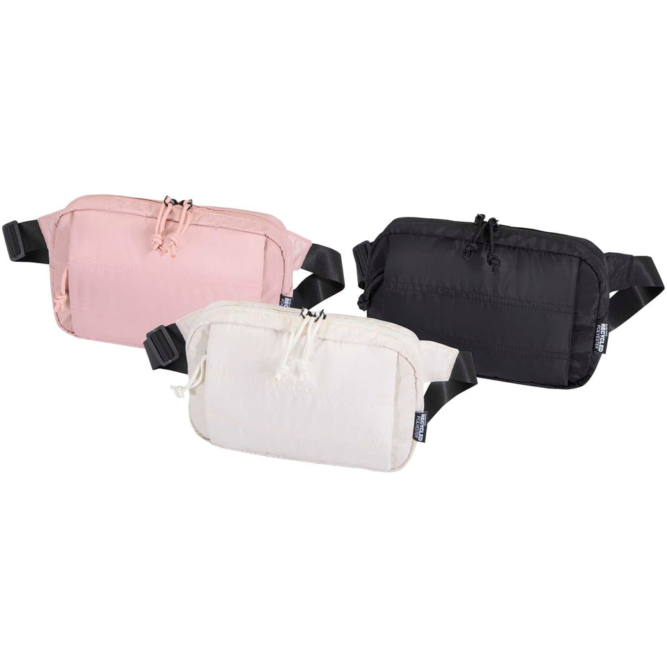 Marsupio in tessuto riciclato certificato GRS Puffer - 1,5L personalizzato con logo - Pubblienne