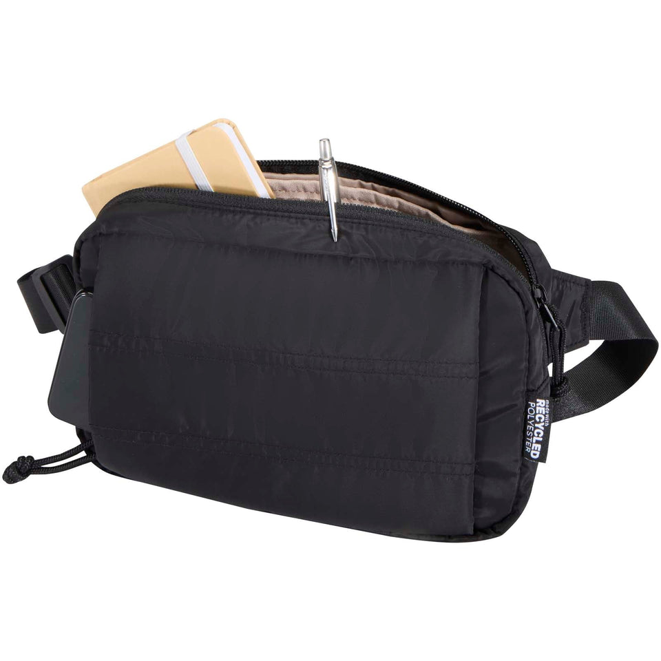 Marsupio in tessuto riciclato certificato GRS Puffer - 1,5L personalizzato con logo - Pubblienne