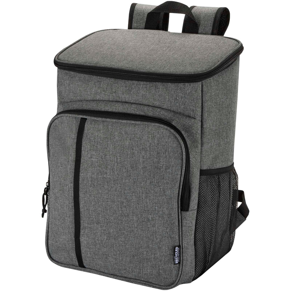 Zaino termico per picnic in materiale riciclato certificato GRS con set di posate Tundra - 20L personalizzato con logo - Pubblienne