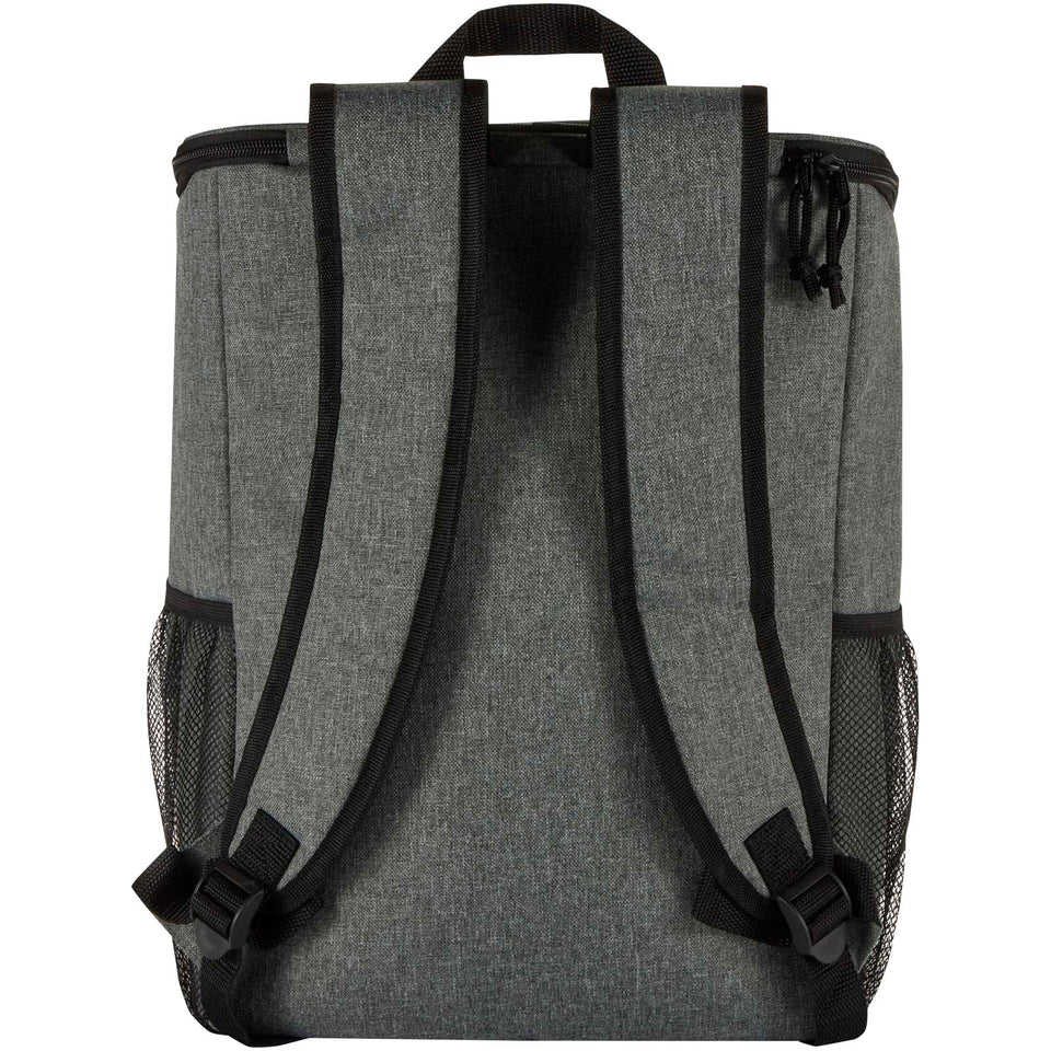 Zaino termico per picnic in materiale riciclato certificato GRS con set di posate Tundra - 20L personalizzato con logo - Pubblienne
