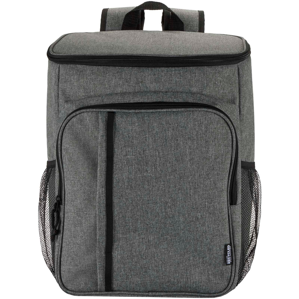 Zaino termico per picnic in materiale riciclato certificato GRS con set di posate Tundra - 20L personalizzato con logo - Pubblienne