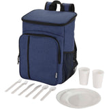 Zaino termico per picnic in materiale riciclato certificato GRS con set di posate Tundra - 20L personalizzato con logo - Pubblienne