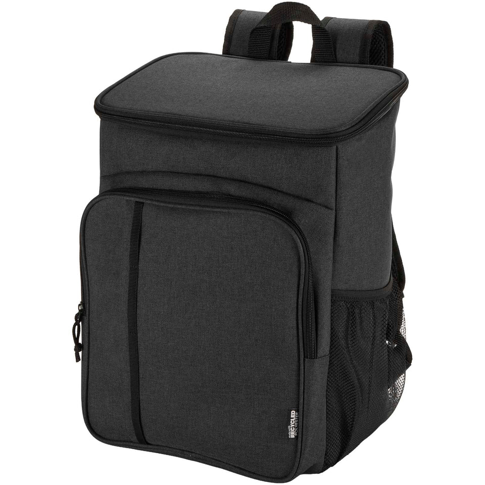 Zaino termico per picnic in materiale riciclato certificato GRS con set di posate Tundra - 20L personalizzato con logo - Pubblienne