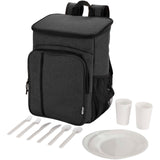 Zaino termico per picnic in materiale riciclato certificato GRS con set di posate Tundra - 20L personalizzato con logo - Pubblienne