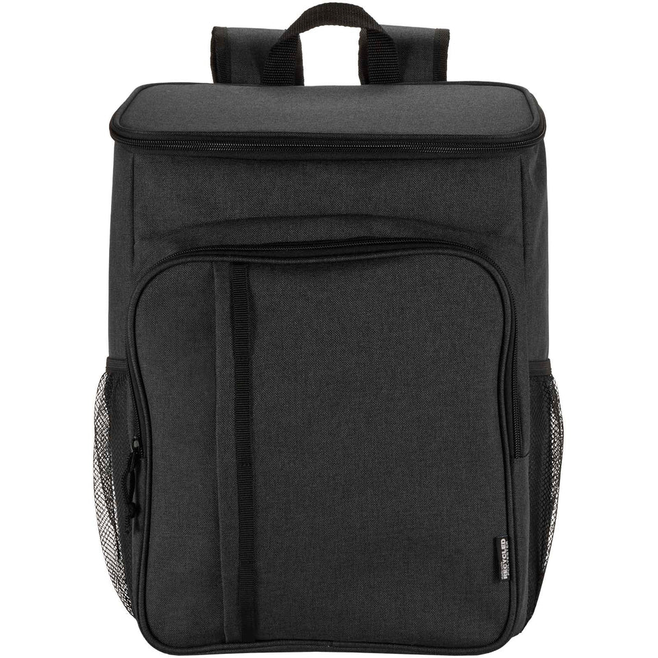 Zaino termico per picnic in materiale riciclato certificato GRS con set di posate Tundra - 20L personalizzato con logo - Pubblienne