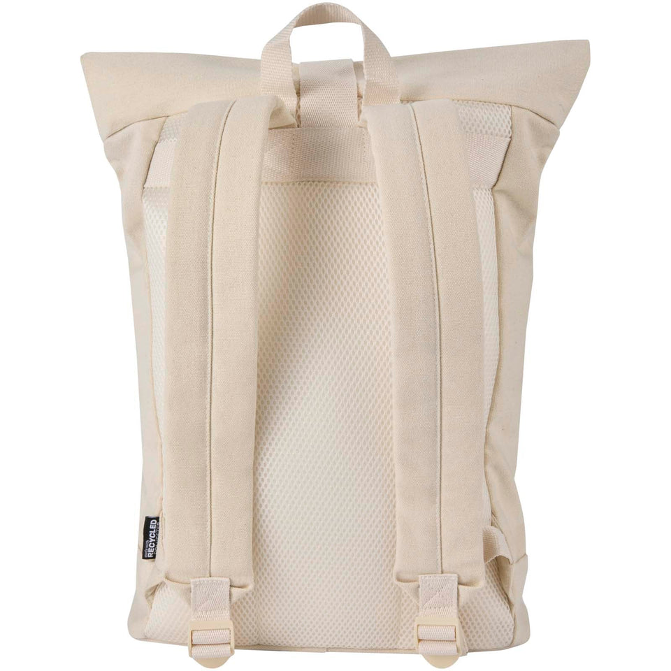 Zaino rolltop per portatile da 14" in materiale riciclato Recanvas - 16L personalizzato con logo - Pubblienne