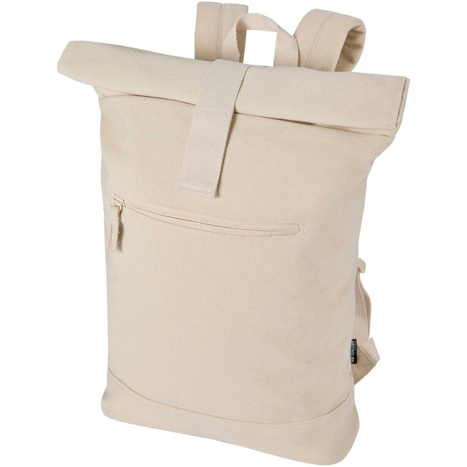 Zaino rolltop per portatile da 14" in materiale riciclato Recanvas - 16L personalizzato con logo - Pubblienne
