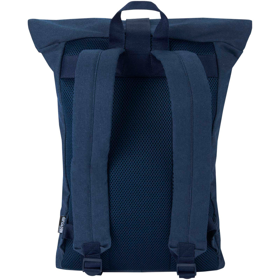 Zaino rolltop per portatile da 14" in materiale riciclato Recanvas - 16L personalizzato con logo - Pubblienne