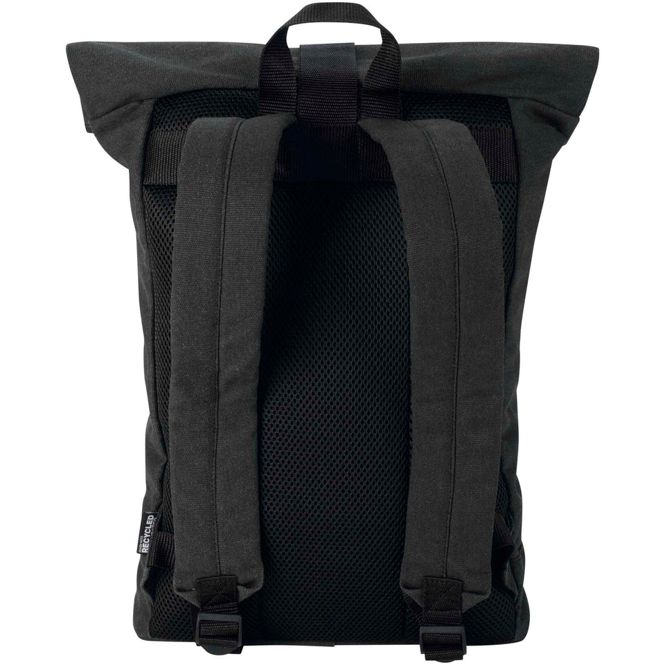 Zaino rolltop per portatile da 14" in materiale riciclato Recanvas - 16L personalizzato con logo - Pubblienne