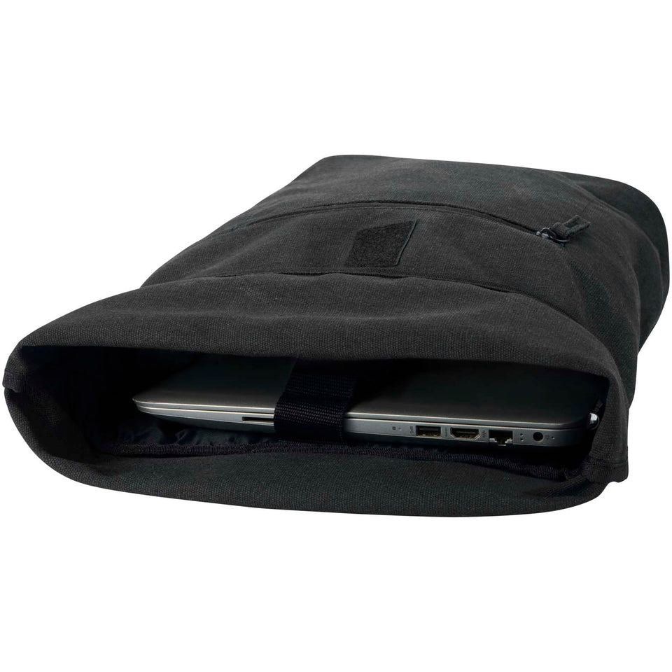 Zaino rolltop per portatile da 14" in materiale riciclato Recanvas - 16L personalizzato con logo - Pubblienne