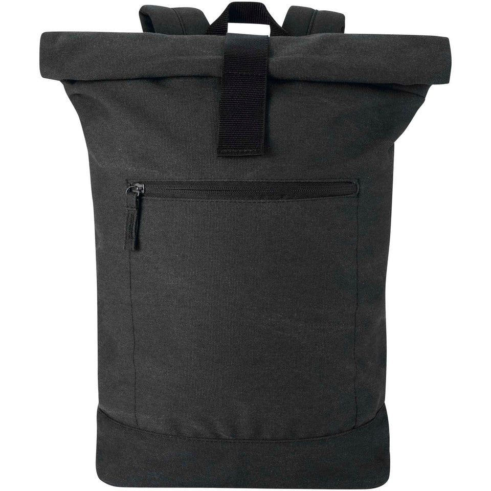 Zaino rolltop per portatile da 14" in materiale riciclato Recanvas - 16L personalizzato con logo - Pubblienne