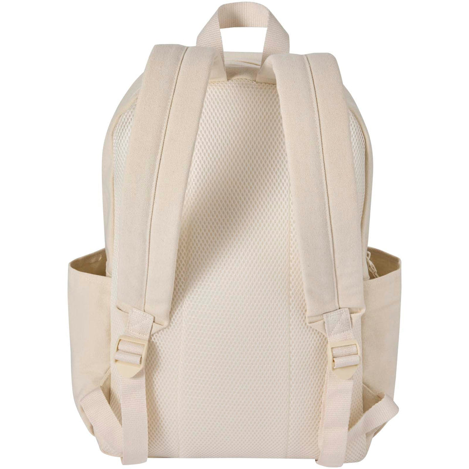 Zaino da città per portatile da 15,6" in materiale riciclato certificato GRS Recanvas - 16L personalizzato con logo - Pubblienne
