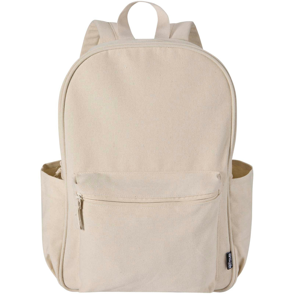 Zaino da città per portatile da 15,6" in materiale riciclato certificato GRS Recanvas - 16L personalizzato con logo - Pubblienne