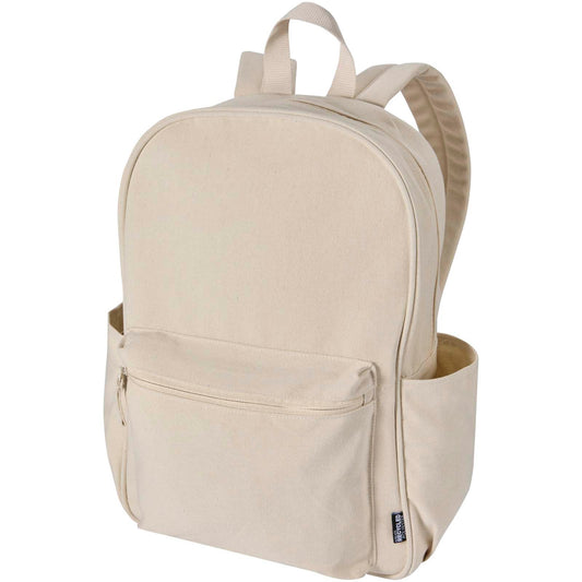 Zaino da città per portatile da 15,6" in materiale riciclato certificato GRS Recanvas - 16L personalizzato con logo - Pubblienne
