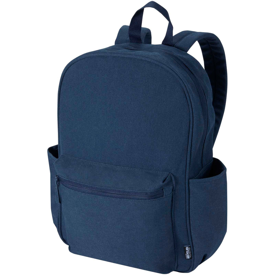 Zaino da città per portatile da 15,6" in materiale riciclato certificato GRS Recanvas - 16L personalizzato con logo - Pubblienne