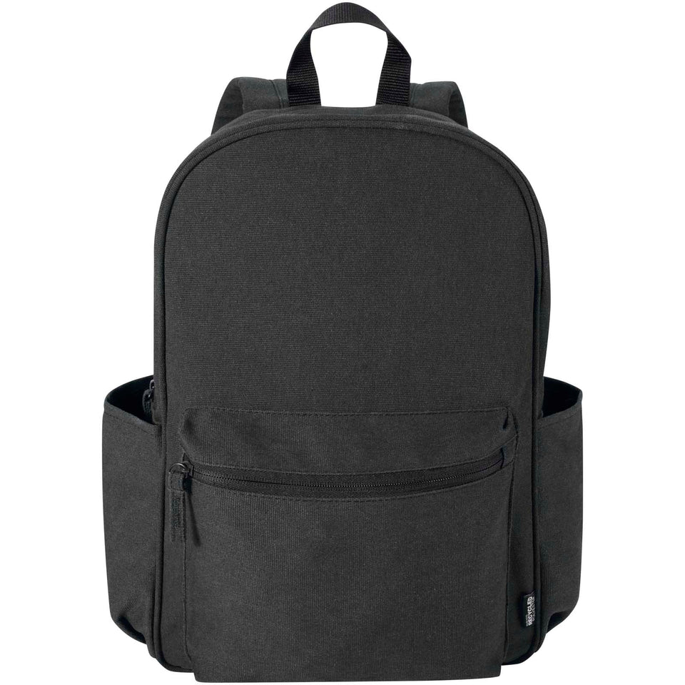Zaino da città per portatile da 15,6" in materiale riciclato certificato GRS Recanvas - 16L personalizzato con logo - Pubblienne