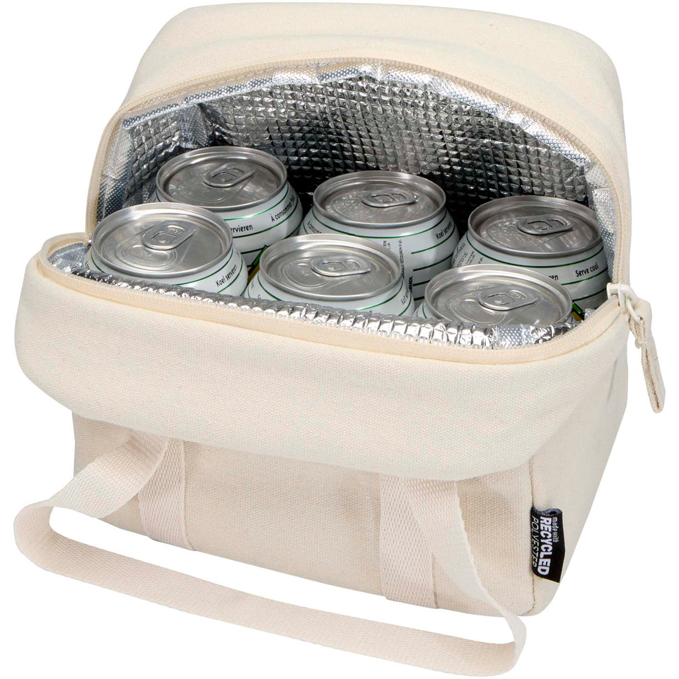 Borsa termica portapranzo in materiale riciclato certificato GRS Recanvas - 5L personalizzato con logo - Pubblienne