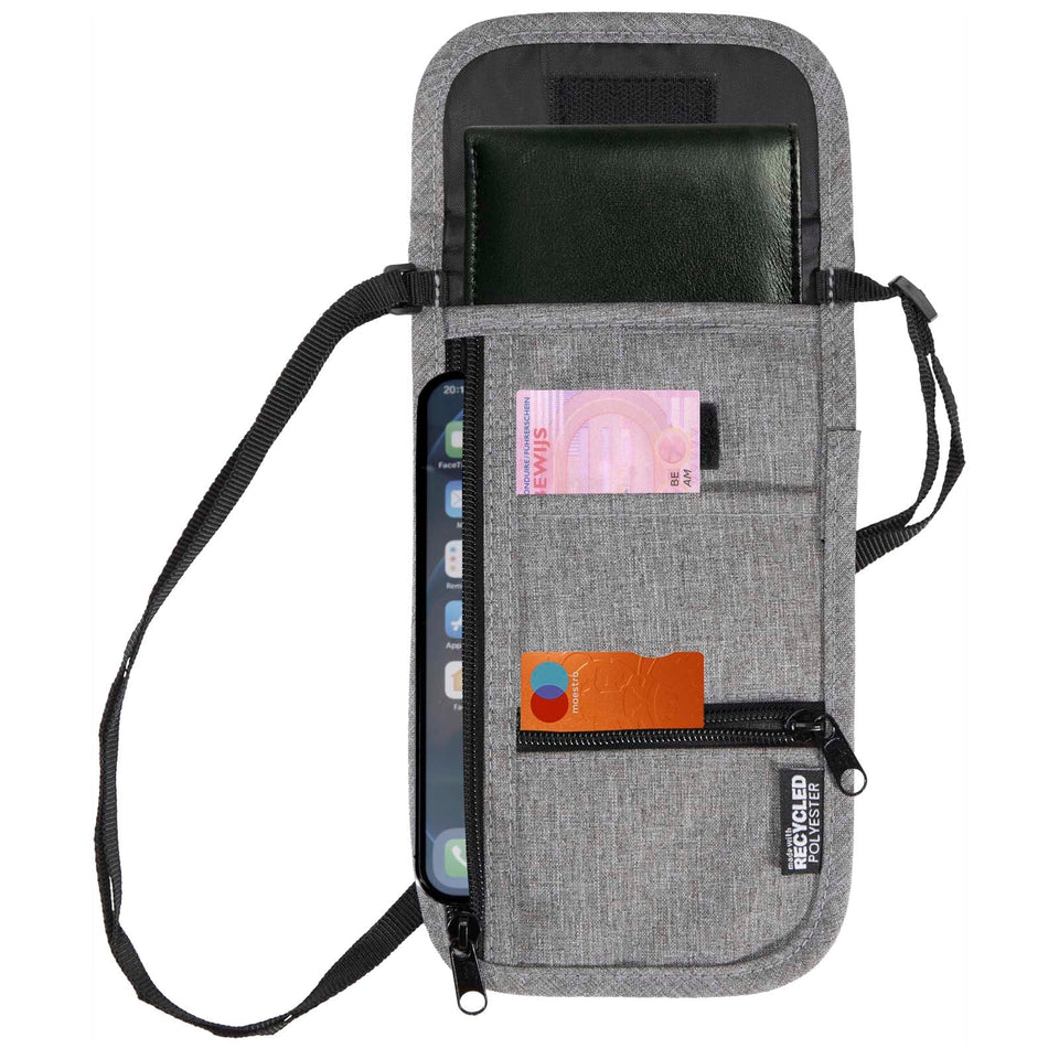 Custodia da viaggio smart in tessuto riciclato certificato GRS Ross personalizzato con logo - Pubblienne